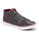 Solid High Neck Men Sneakers - Dark Grey