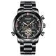 Fashion Men's Stainless Steel Waterproof Automatic Mechanical Wrist Watches-Black