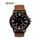 CURREN Male Quartz Watch Calendar Chronograph Men Wristwatch-Brown