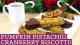 Healthy Biscotti! Gluten Free Pumpkin Pistachio Cranberry Cookies Christmas Recipe