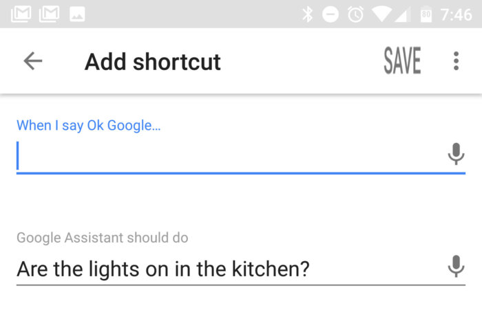 google assistant shortcuts