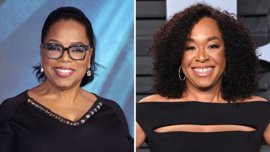 Oprah Winfrey, left and Shonda Rhimes